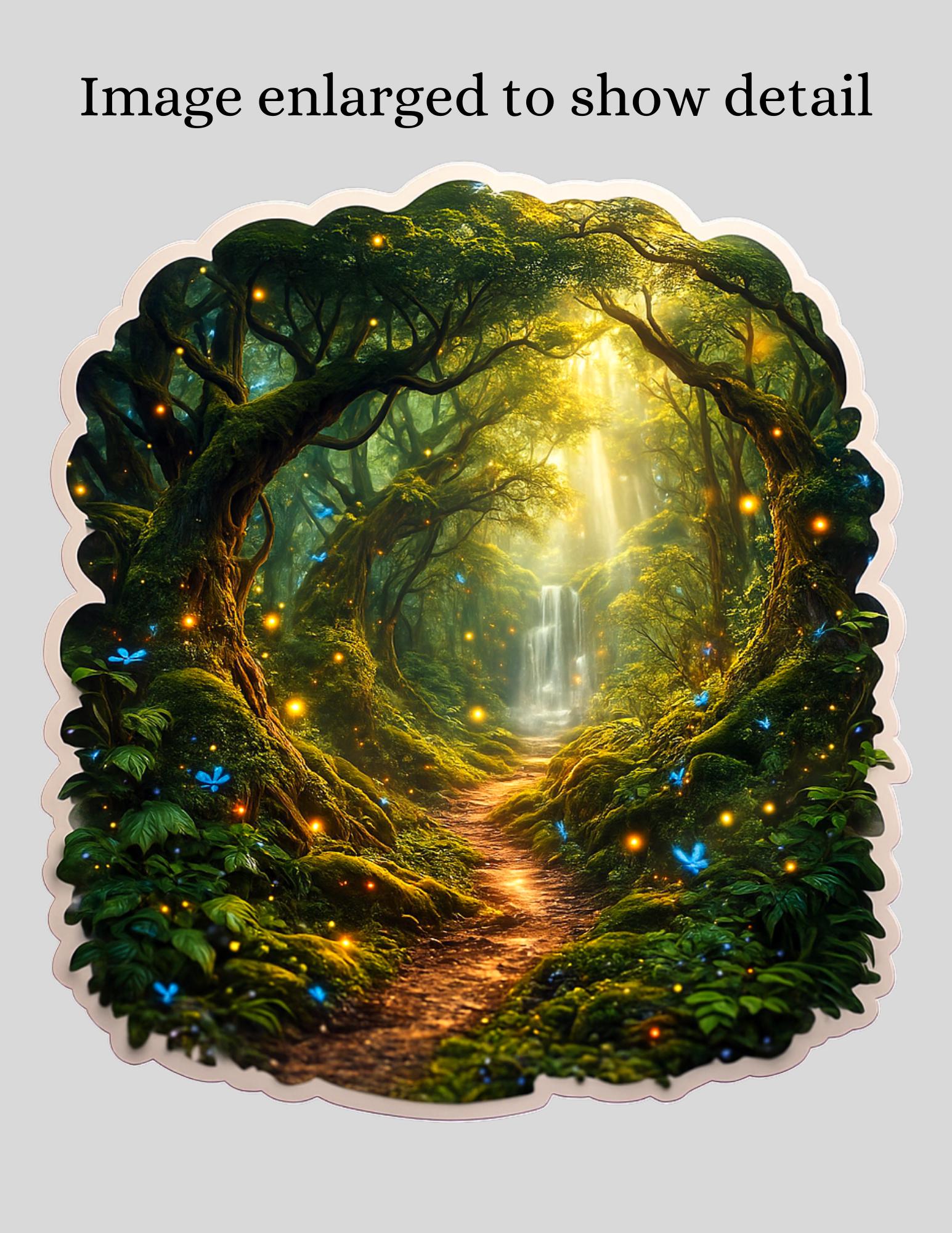 Enchanted Forest Path Sticker – Magical Woodland Fantasy Art - Etsy
