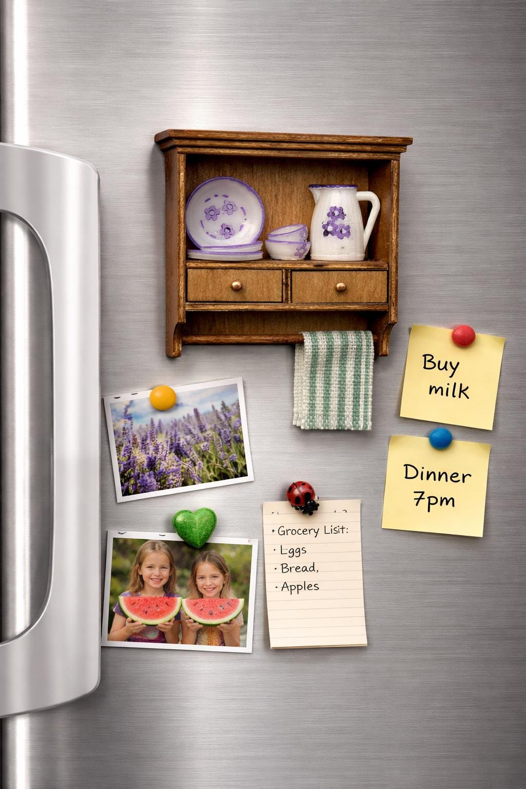 Miniature Kitchen Plate Rack DIY Kit | Dollhouse Decor, Fridge Magnet ...