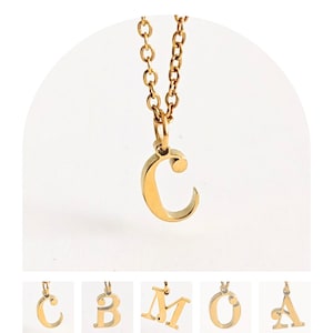 Collar con letras, collar con inicial de oro macizo de 14 quilates, collar con letras, collar con letras de oro, collar con globo, collar con letras de burbujas en 3D