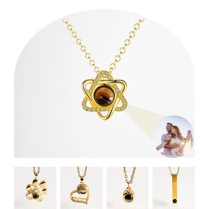 Collar con proyección de fotos, collar con proyección de fotos, collar personalizado, regalo conmemorativo, regalo para ella, collar para mamá, regalo del día de San Valentín