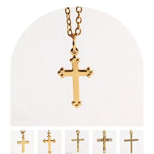 Christian Cross Necklace, Silver Cross Necklace - Cross Necklace Men - Smooth Crucifix Pendant Necklace - Cross And Chain Pendant