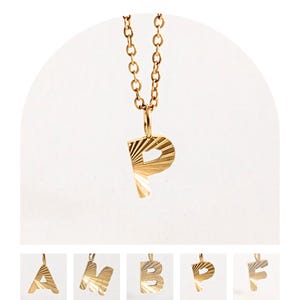 Letter Necklace, 925 Sterling Silver P Initial Letter Necklace Pendant, A-Z Alphabet . All 26 Initials, 16 -18 Inch Silver Necklace