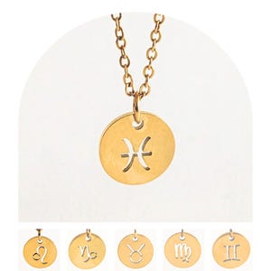 Zodiac Necklace Pisces Necklace February Necklace March Necklace, Pisces Sterling Silver Zodiac Necklace, Pisces Star Sign Necklace