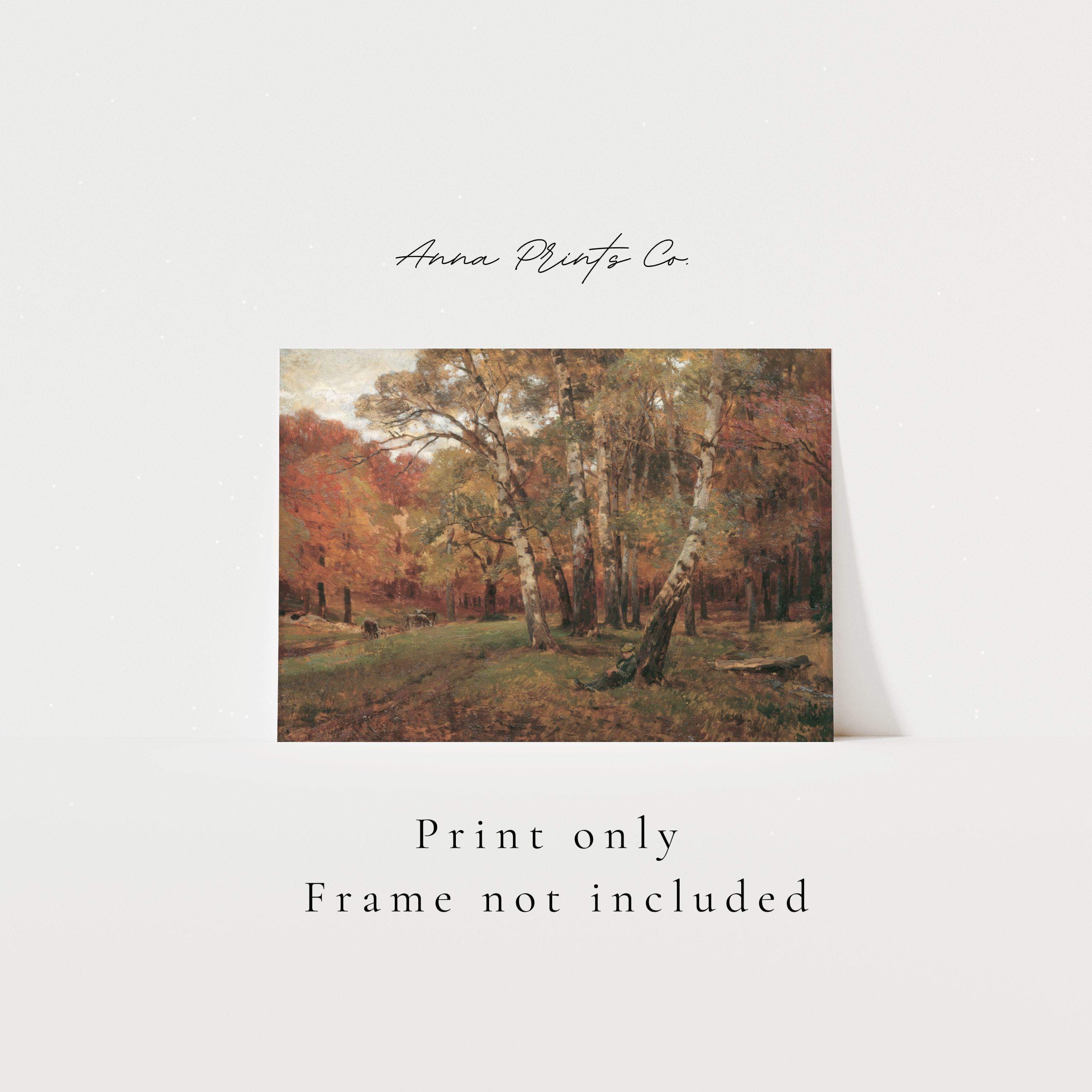 MAILED Giclée Print | Rustic Autumn Forest Landscape Painting | Vintage ...