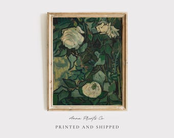 MAILED Giclée Print | Vincent Van Gogh Roses and Beetle Painting | Famous Artwork Reproduction | Antique Impressionist Fine Art Print