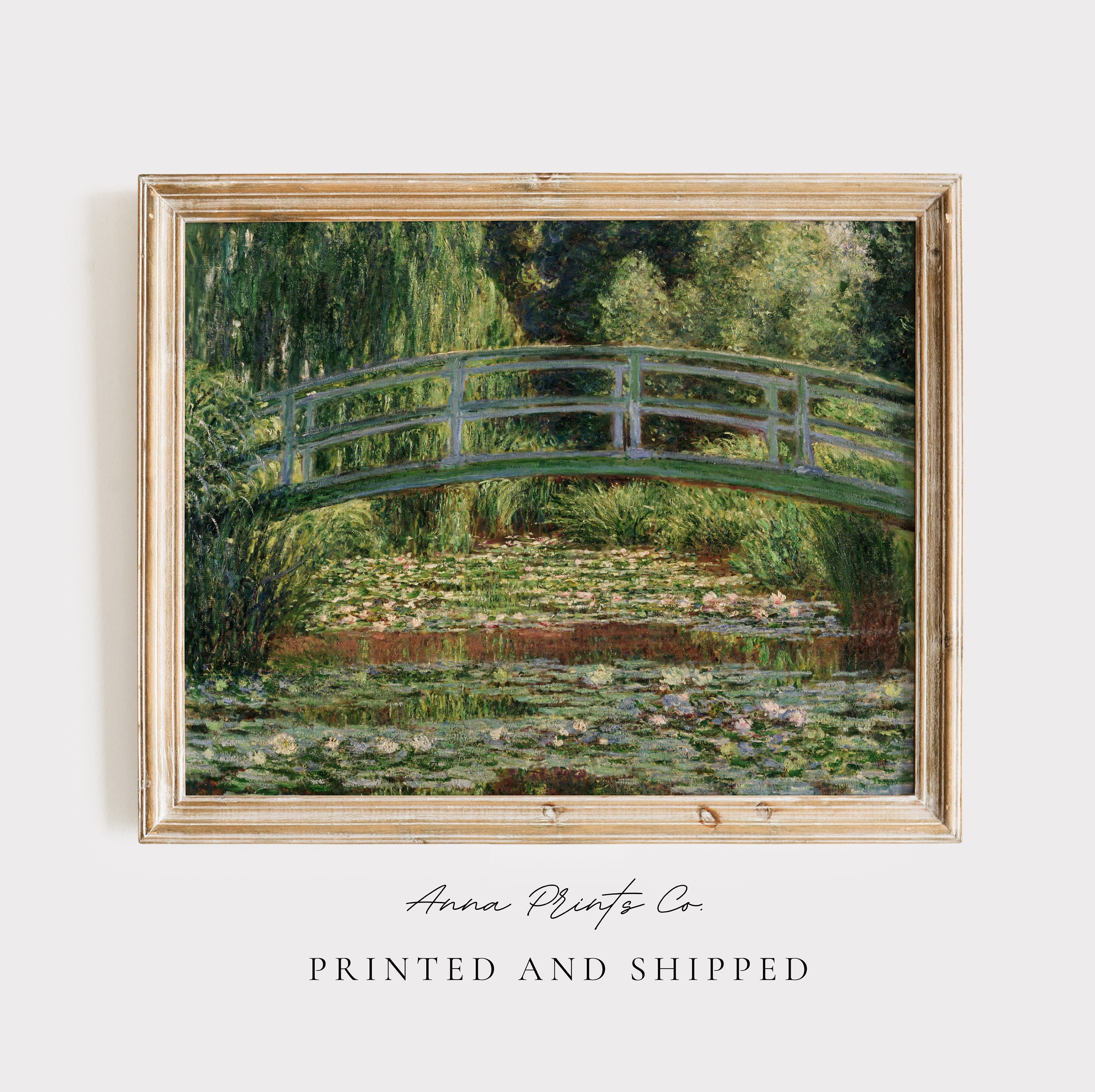 MAILED Giclée Print Claude Monet Water Lily Painting Antique