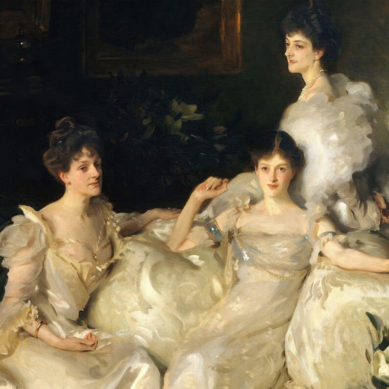 Impresión Giclée ENVIADA / Reproducción de pintura de retrato de John Singer Sargent / Obra de arte vintage de dama / Decoración artística famosa / Impresión de Dark Academia imagen 5