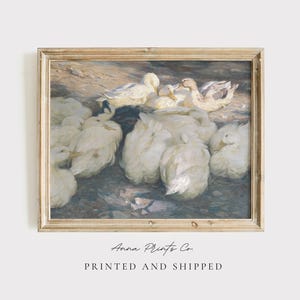 MAILED Giclée Print | Antique Duck Painting | Victorian Artwork Reproduction | Vintage Animal Art | Cottage Farmhouse Decor | Fine Art Print