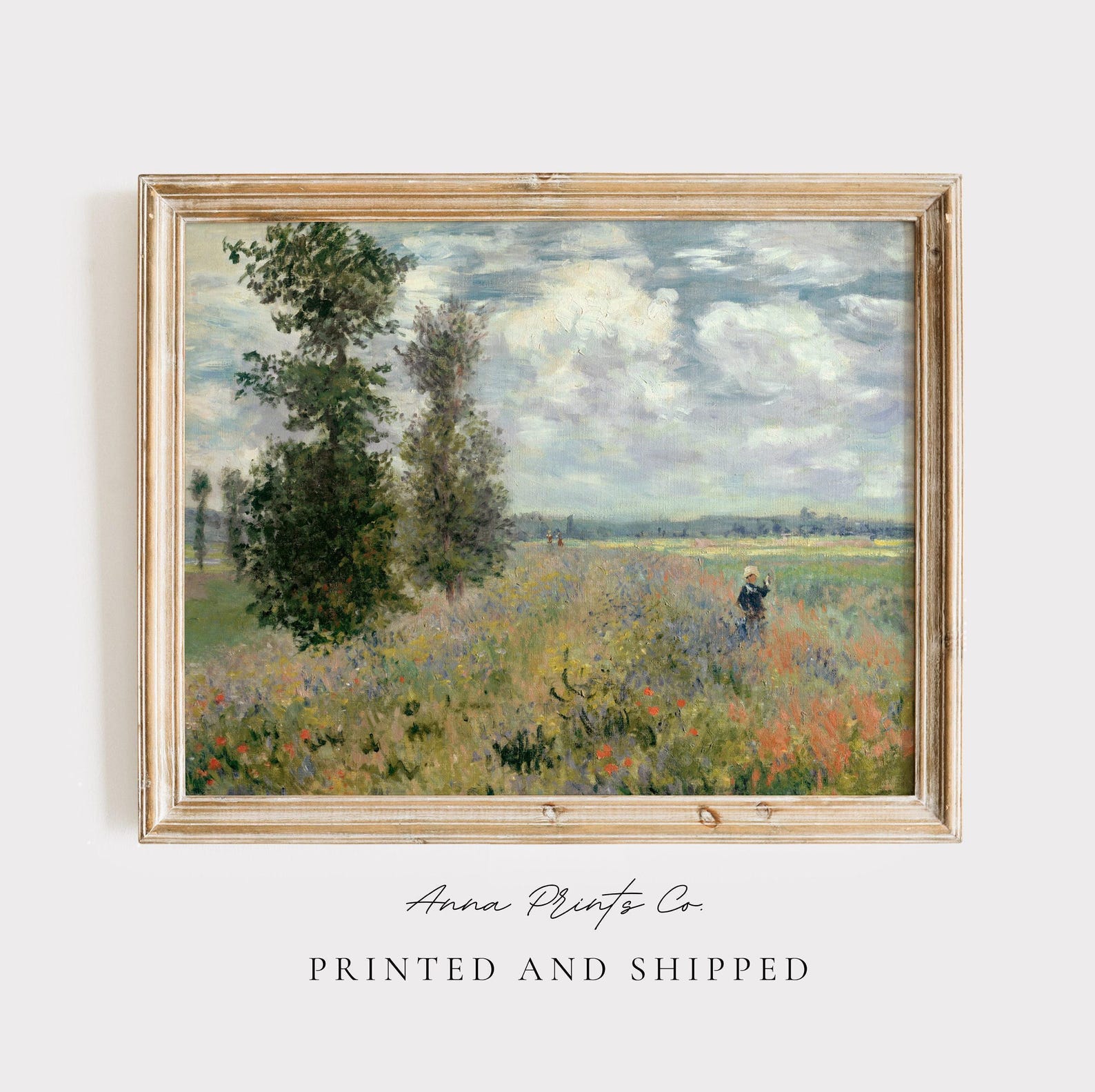 MAILED Giclée Print | Claude Monet Poppy Field Near Argenteuil Painting ...