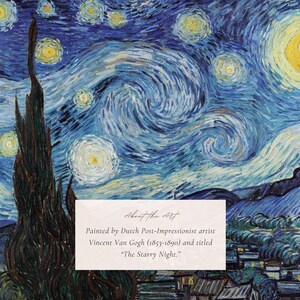 MAILED Giclée Print | Vincent Van Gogh The Starry Night Reproduction Painting | Famous Artwork | Antique Impressionist Decor | Landscape Art immagine 4