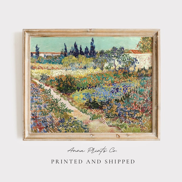 MAILED Giclée Print | Vincent Van Gogh Garden at Arles Painting | Antique Impressionist Wall Decor | Colorful Vintage Artwork | Gallery Art