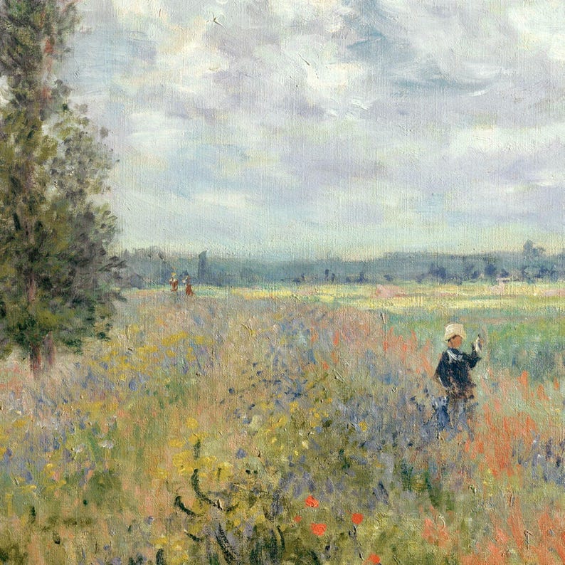 MAILED Giclée Print | Claude Monet Poppy Field Near Argenteuil Painting ...
