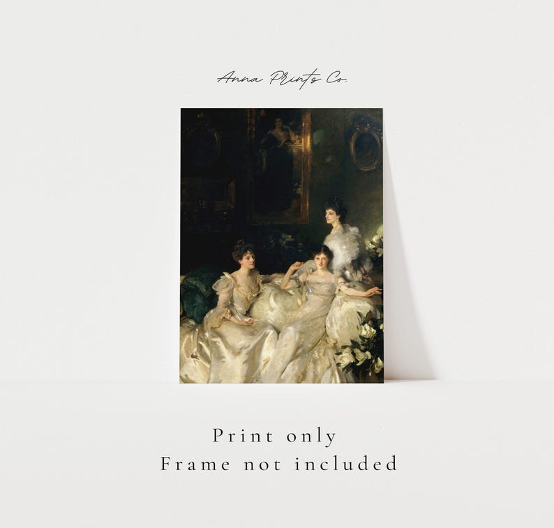 Impresión Giclée ENVIADA / Reproducción de pintura de retrato de John Singer Sargent / Obra de arte vintage de dama / Decoración artística famosa / Impresión de Dark Academia imagen 2