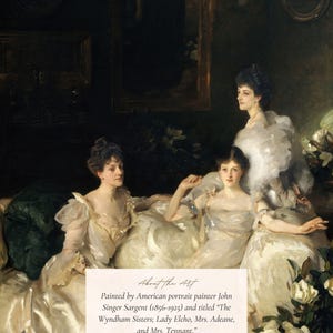 Impresión Giclée ENVIADA / Reproducción de pintura de retrato de John Singer Sargent / Obra de arte vintage de dama / Decoración artística famosa / Impresión de Dark Academia imagen 4