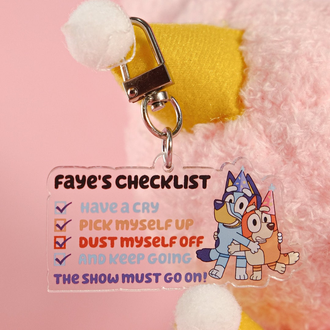 Bluey Inspired Name Keychain Choose Your Cartoon Character and ...