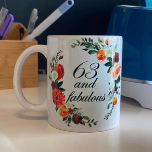 Beautiful flower Mug, Birthday gift for mom, gifts for Mother-in-law, Custom coffee mug, coffee cup for mom, Grandmother birthday gift ideas