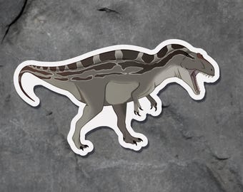 Acrocanthosaurus Vinyl Sticker - Paleontology Sticker - Dinosaur gifts
