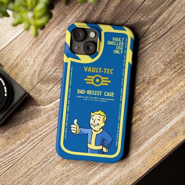 Fallout Vault-Tec Vault Boy Slim iPhone Case - Fallout Phone Case, Vault Tec, Gift For Gamer, Fallout 4, Fallout New Vegas, iPhone Protector