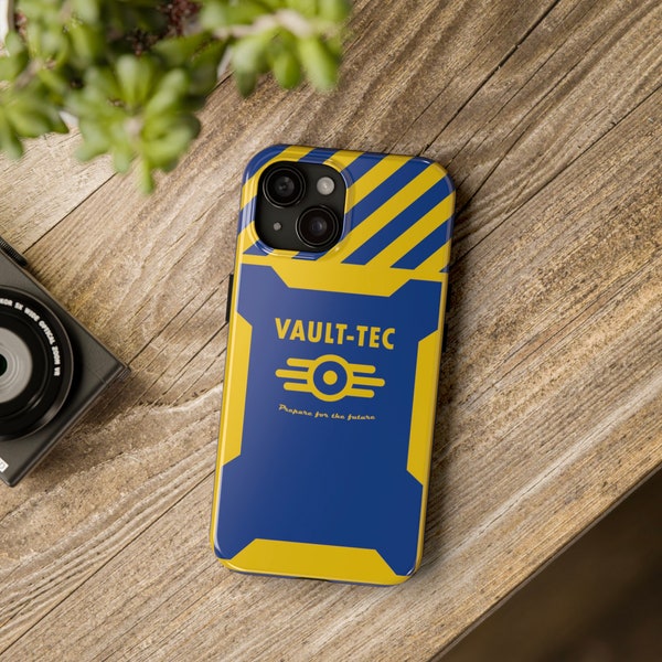 Fallout Vault-Tec Tough Phone Case (iPhone 15-12) - Fallout Tec, Fallout Vault Tec, Blue Phone Case, Fallout Fan, Gift For Fallout Fan