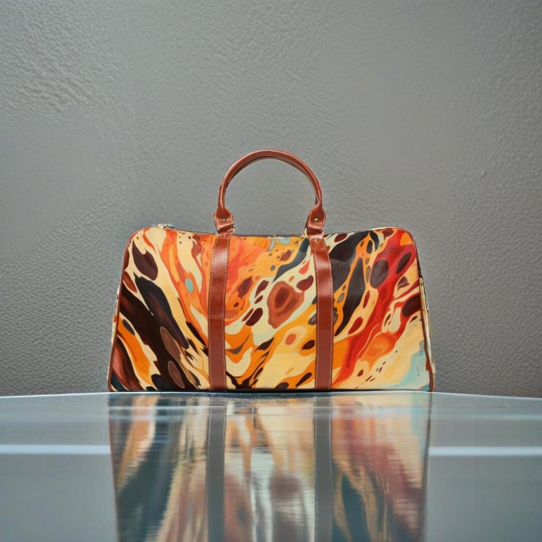 Cowgirl Cowhide Leather Travel Bag Vegan Hide Leather Etsy