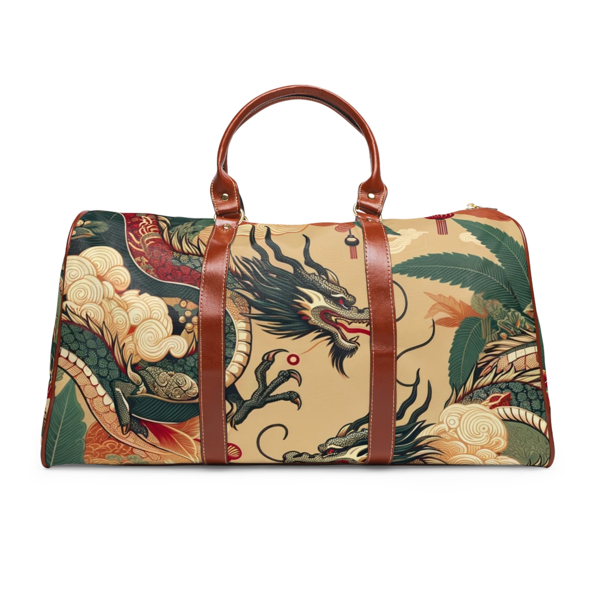 Chinese Dragon Leather Bag Men's Waterproof Bag Vegan Etsy