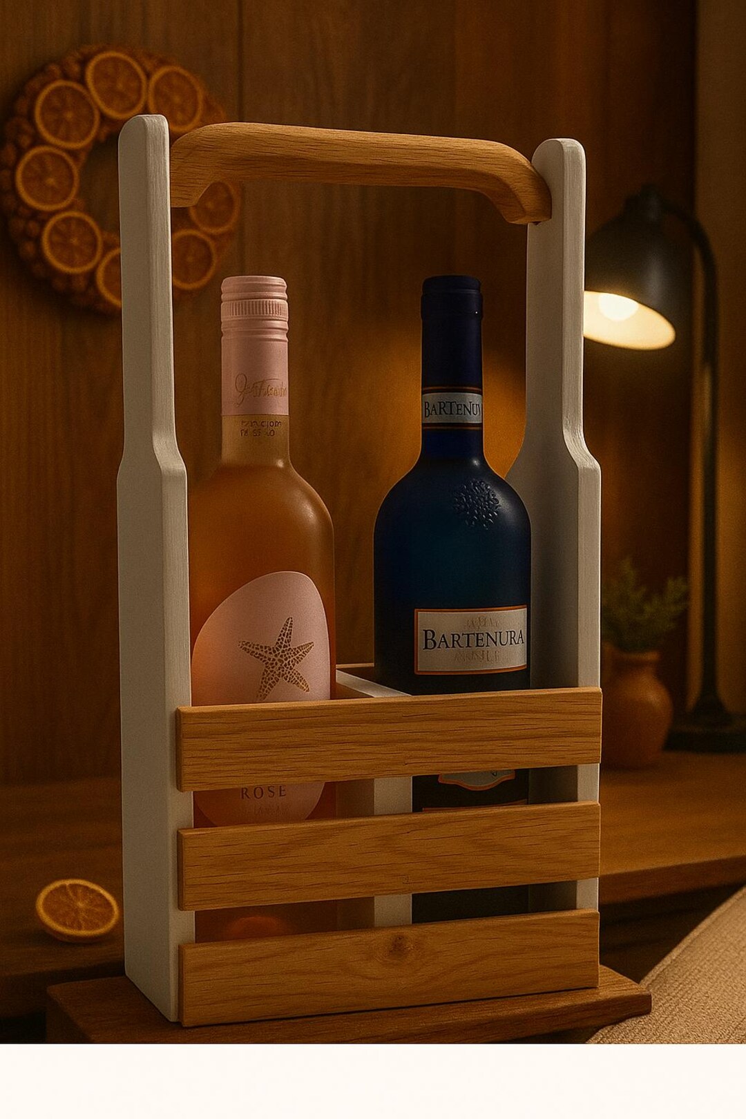 Handmade Wooden Dual Bottle Wine Carrier - Etsy