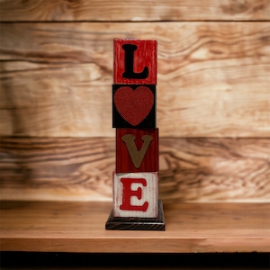 Handmade wooden love stand | Love | Valentines Day | Custom wooden sign | Vintage-inspired love stand | Unique | table centerpiece | Romance