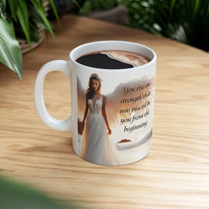 Taza de ángel / Taza de cerámica inspiradora de 325 ml (11 oz) y 444 ml (15 oz) Regalo para el Día de la Madre Ángel de la guarda imagen 9