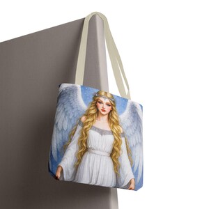 Bolso de mano con diseño de ángel guardián de 13 x 13 cm. imagen 7
