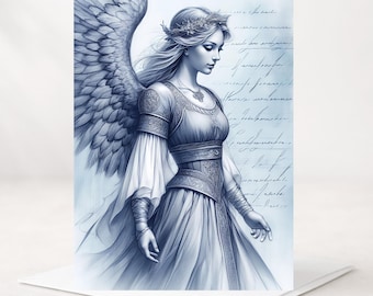 Angel Card - All Occasion - Optional Custom Greeting Inside - Multiple Quantities