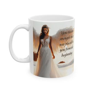 Taza de ángel / Taza de cerámica inspiradora de 325 ml (11 oz) y 444 ml (15 oz) Regalo para el Día de la Madre Ángel de la guarda imagen 8