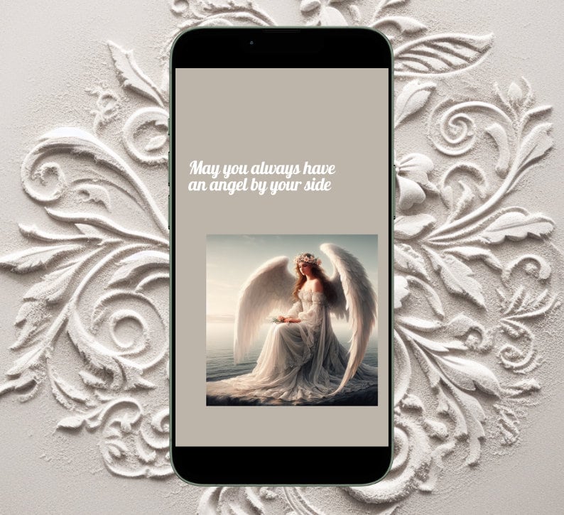 Angel Phone Wallpaper Digital Download Aesthetic Phone Background