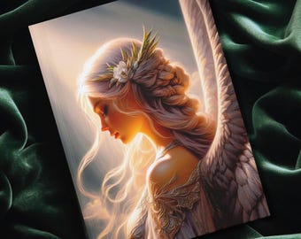 Diario de ángeles, cuaderno de reflexiones etéreas para soñadores, escritura angelical, regalo religioso.