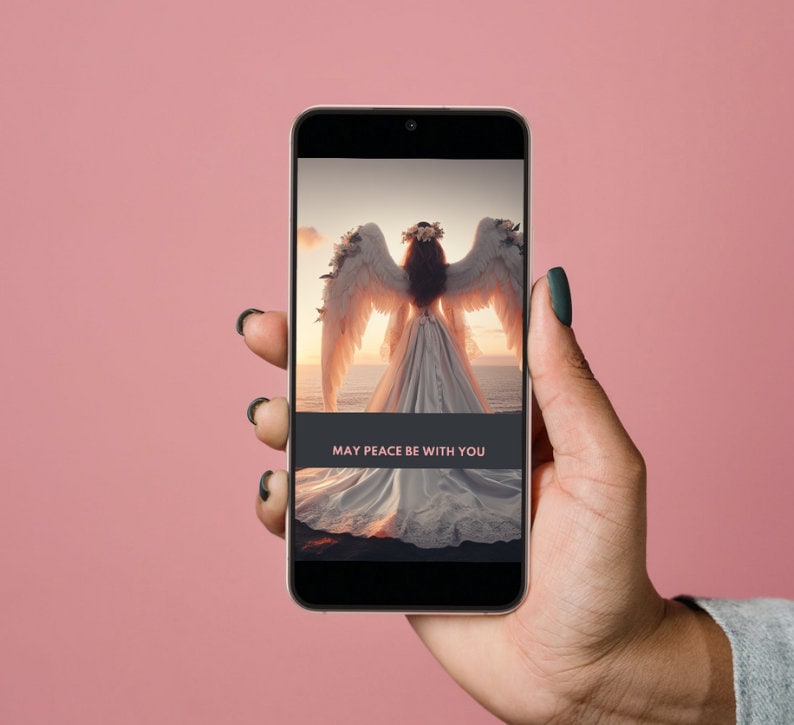 Angel Phone Wallpaper Digital Download Aesthetic Phone Background