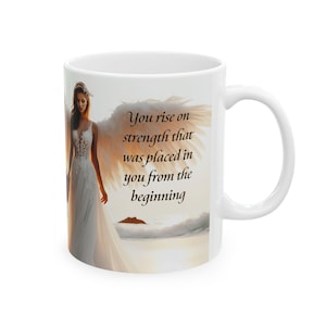 Taza de ángel / Taza de cerámica inspiradora de 325 ml (11 oz) y 444 ml (15 oz) Regalo para el Día de la Madre Ángel de la guarda imagen 7