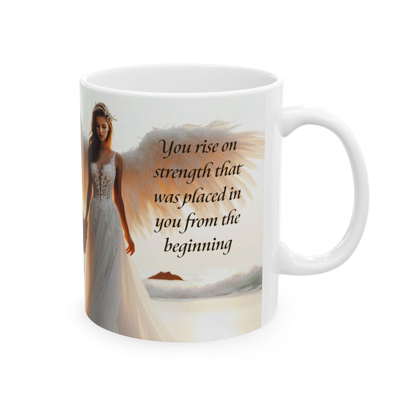Taza de ángel / Taza de cerámica inspiradora de 325 ml (11 oz) y 444 ml (15 oz) Regalo para el Día de la Madre Ángel de la guarda imagen 7