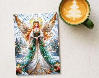 Christmas Cards, Angel Christmas Cards, Religious Holiday Card Set, Christian Note Cards, Multiple Quantities Available