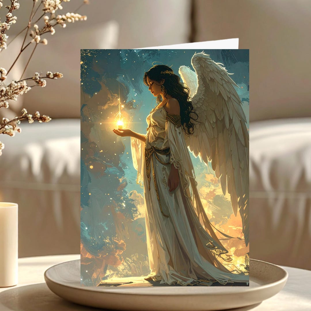 Angel Card - All Occasion - Optional Custom Greeting Inside - Multiple ...