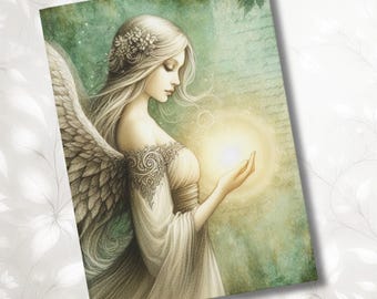 Angel Journal Ethereal Devotion & Spiritual Reflections Notebook for Dreamers Angelic Writing Religious Gift Prayer Journal Divine Planner