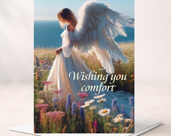 Tarjeta de condolencias - Personalizable (interior) - Deseándote consuelo - Duelo - Apoyo en el duelo