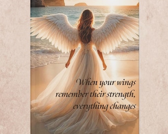 Diario de ángeles, Alas divinas, fuerza, devoción y cuaderno de reflexiones espirituales para escritura angelical, regalo religioso, regalo para el Día de la Madre