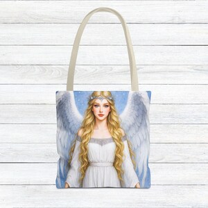 Bolso de mano con diseño de ángel guardián de 13 x 13 cm. imagen 8