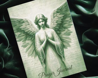 Diario de Oración a los Ángeles: Cuaderno de Reflexión Espiritual Verde Salvia