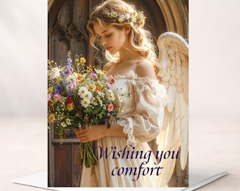 Tarjeta de condolencias - Personalizable (interior) - Deseándote consuelo - Duelo - Apoyo en el duelo