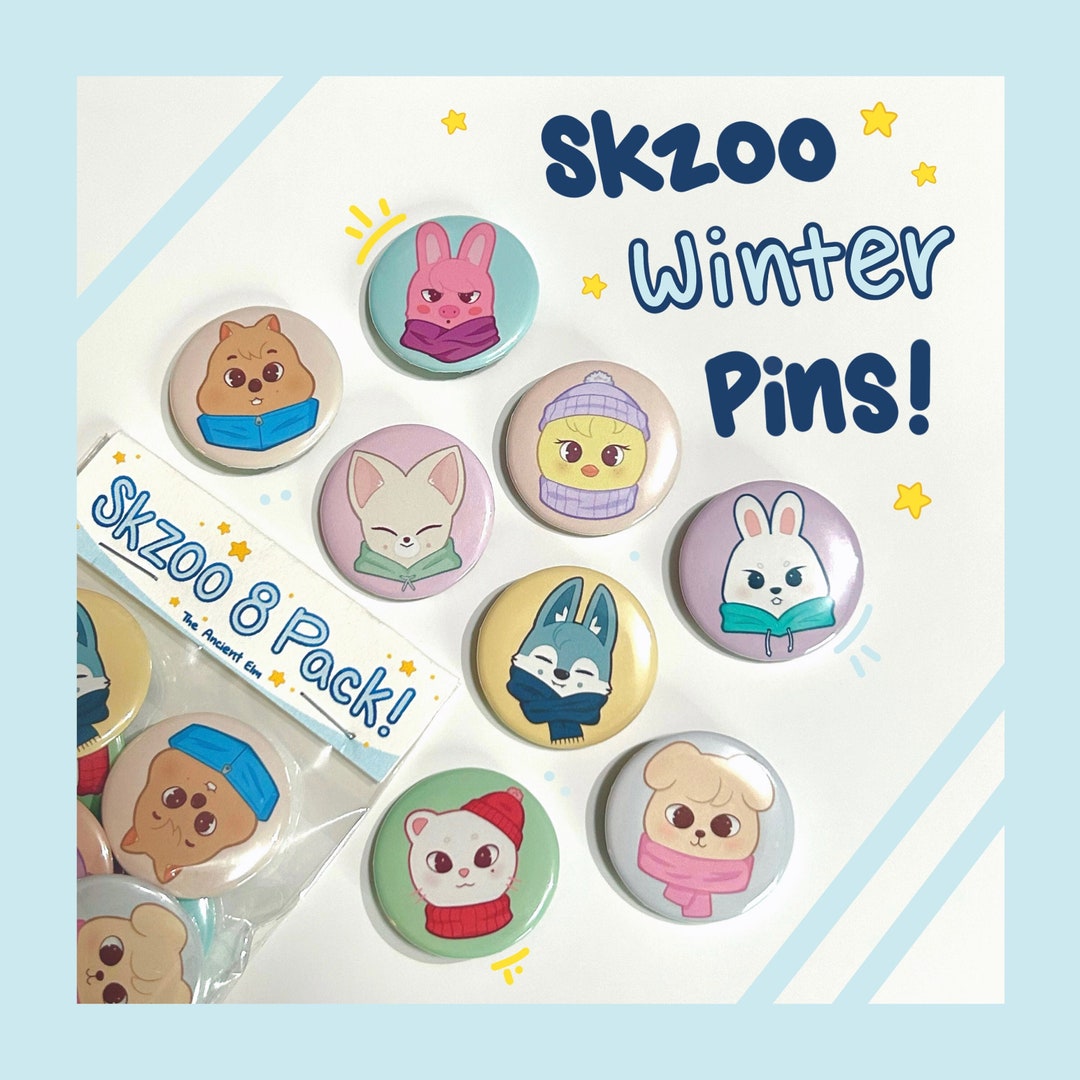 Skzoo Pinback Pin Buttons Stray Kids Kpop Merch - Etsy