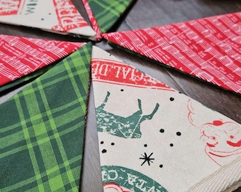 Bandeirinhas de Natal feitas à mão – Bandeirolas natalinas reutilizáveis