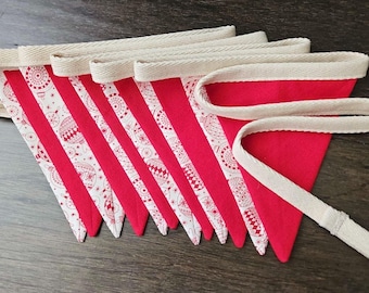 Handmade Christmas Bunting – Reusable Cotton Holiday Garland