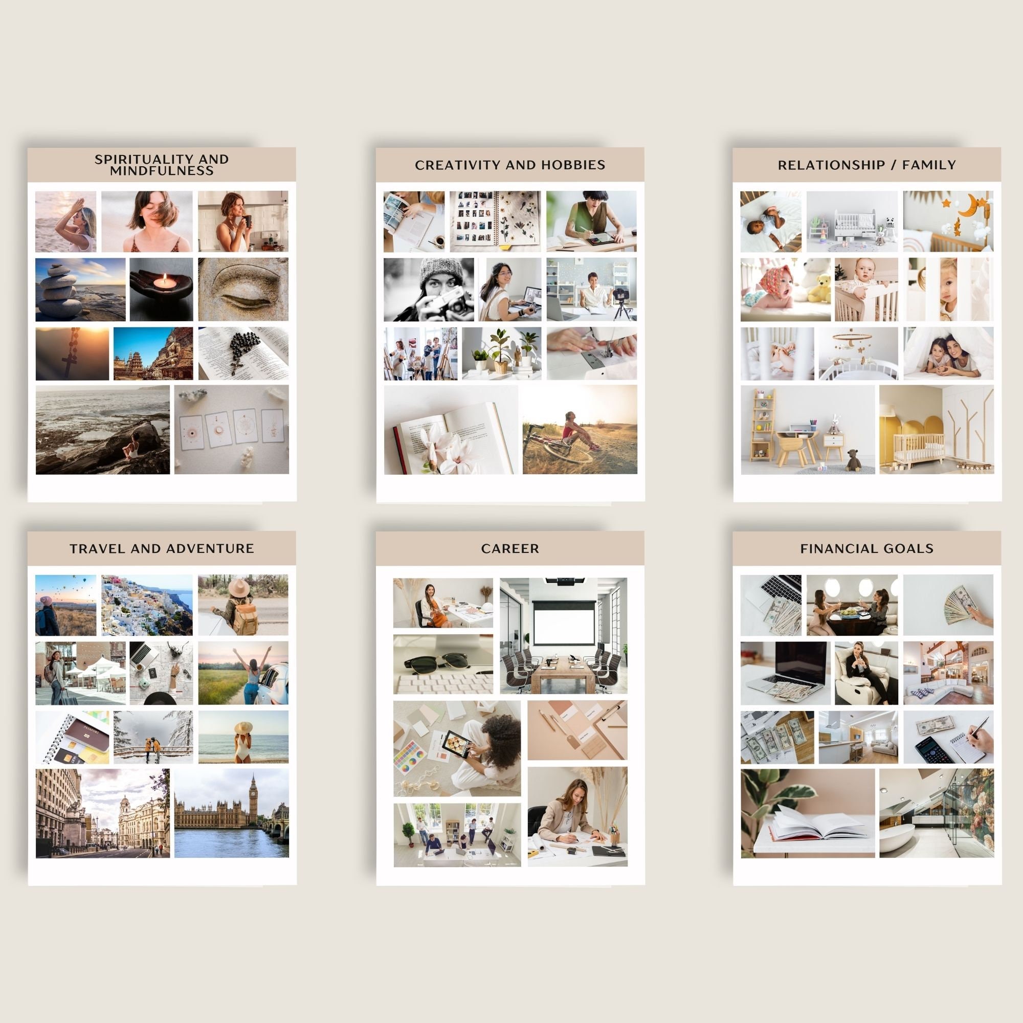 Printable Vision Board Kit Positive Affirmations Laws of Attraction ...