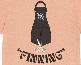 Table 6 Winning and Finning Unisex Tee, Light Colors | Commercial Diving Scuba Diver Jet Turtle Fins Deep Sea Charlie Sheen Funny T-shirt