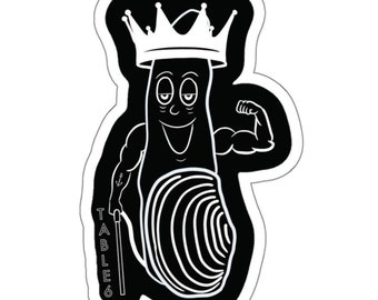 Table 6 King Geoduck Die-Cut Stickers | Geoduck Commercial Diver Scuba Diving Pacific Northwest PNW Seattle Salish Sea Puget Sound Sticker